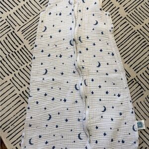 Tado Muslin White Sleep Sack with Blue Moon and Star 100% Organic cotton 2-4T